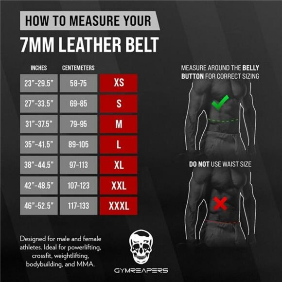 Leather weightlifting belt 4 inch gym workout squat deadlift back support men wo - Picture 3 of 7